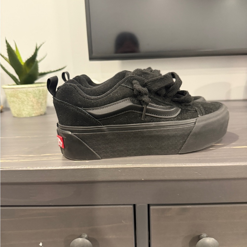 Vans Black Suede Platform Sneakers